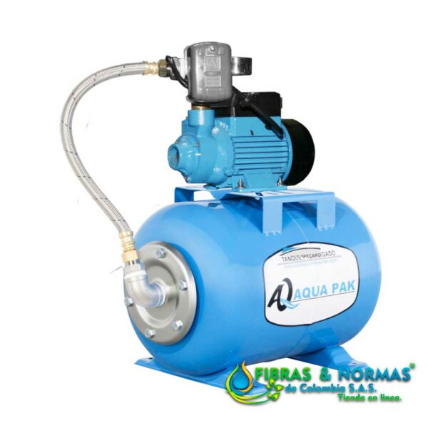 PRESURIZADOR INDIVIDUAL TRADICIONAL AQUA PAK, 1/2 HP, 1 FASE, 127 VOLTS, BOMBA AP-50/1127 Y TANQUE AQ50LH