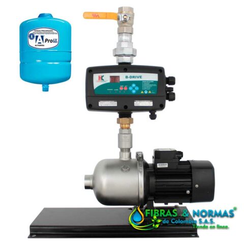 PRESURIZADOR INDIVIDUAL PRESIÓN CONSTANTE, 1 HP, 1 FASE, 230 VOLTS, BOMBA LOTUS100-3/1230 Y VARIADOR B-DRIVEWMT10/230