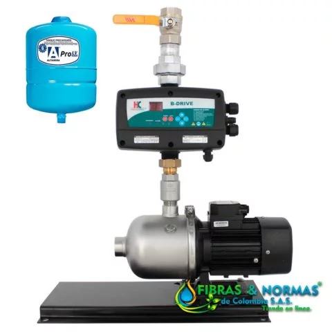 PRESURIZADOR INDIVIDUAL PRESIÓN CONSTANTE, 1.2 HP, 1 FASE, 230 VOLTS, BOMBA LOTUS100-4/1230 Y VARIADOR B-DRIVEWMT10/230