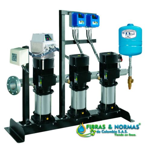 PRESURIZADOR TRÍPLEX PRESIÓN CONSTANTE, 5.5HP, 3 FASES, 230 VOLTS, BOMBAS JOB2 R55-10, 1 VARIADOR F-DRIVE Y 2 PROCONTROL