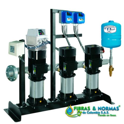 PRESURIZADOR TRÍPLEX PRESIÓN CONSTANTE, 5.5HP, 3 FASES, 230VOLTS, BOMBAS JOB3.5 R55-7, 1 VARIADOR F-DRIVE Y 2 PROCONTROL