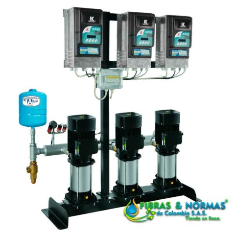PRESURIZADOR TRÍPLEX PRESIÓN CONSTANTE, 4 HP, 3 FASES, 230 VOLTS, BOMBAS JOB2 R40-8 Y VARIADORES RDRIVEPATT15/230