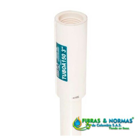 TUBO PARA COLUMNA ALTAMIRA, SERIE 150, CONSTRUIDO DE UPVC, 6" DIÁMETRO, 3 METROS DE LARGO