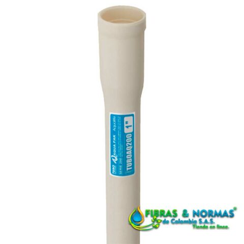 TUBO PARA COLUMNA AQUA PAK, SERIE 200, CONSTRUIDO DE UPVC, 1.5" DIÁMETRO, 3 METROS DE LARGO