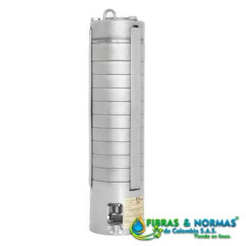 BOMBA SUMERGIBLE ALTAMIRA SERIE KOR, 0.7 LPS, ACERO INOXIDABLE, 34 ETAPAS, DESCARGA 1.25", 3 HP, NEMA 4"