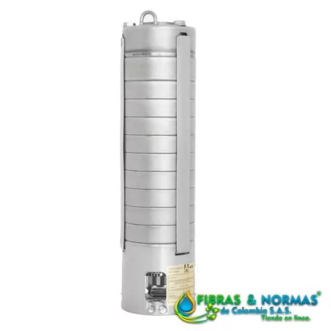 BOMBA SUMERGIBLE ALTAMIRA SERIE KOR, 1.2 LPS, ACERO INOXIDABLE, 13 ETAPAS, DESCARGA 1.25", 1.5 HP, NEMA 4"
