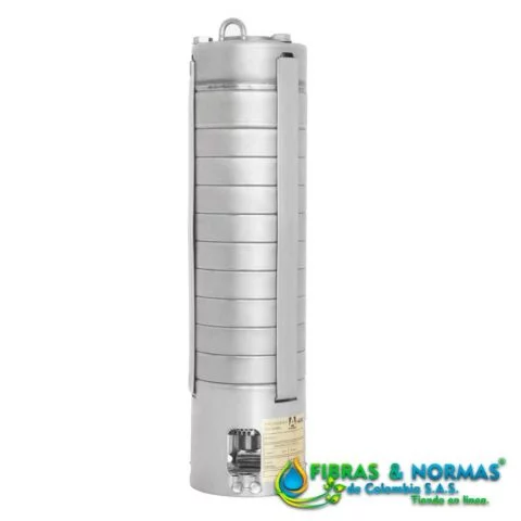 BOMBA SUMERGIBLE ALTAMIRA SERIE KOR, 1.2 LPS, ACERO INOXIDABLE, 23 ETAPAS, DESCARGA 1.25", 3 HP, NEMA 4"