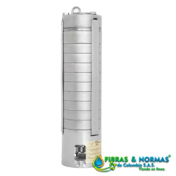 BOMBA SUMERGIBLE ALTAMIRA SERIE KOR, 1.2 LPS, ACERO INOXIDABLE, 36 ETAPAS, DESCARGA 1.25", 5 HP, NEMA 4"