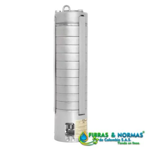 BOMBA SUMERGIBLE ALTAMIRA SERIE KOR, 1.2 LPS, ACERO INOXIDABLE, 56 ETAPAS, DESCARGA 1.25", 7.5 HP, NEMA 4"
