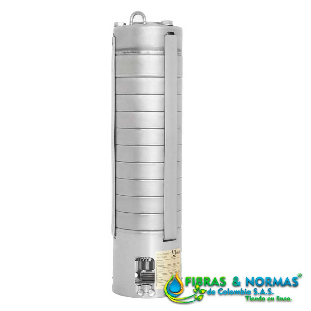 BOMBA SUMERGIBLE ALTAMIRA SERIE KOR, 2 LPS, ACERO INOXIDABLE, 5 ETAPAS, DESCARGA 1.5", 3/4 HP, NEMA 4"