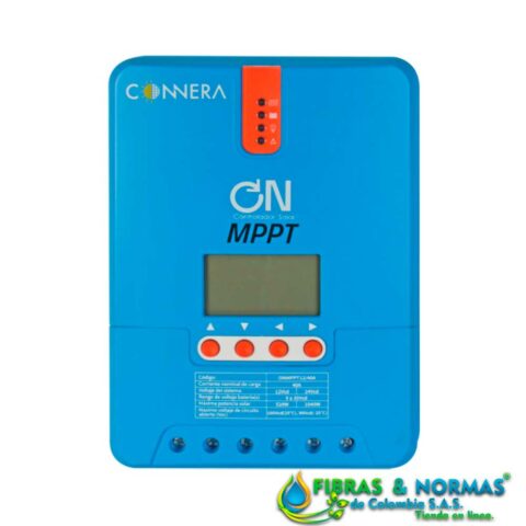 CONTROLADOR DE CARGA SOLAR ON MPPT, CONNERA, 40 A, PARA BATERÍAS CON ENTRADA DE 12 Ó 24 VCD