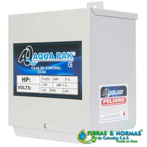 CAJA DE CONTROL AQUA PAK PARA MOTOR SUMERGIBLE AQUA PAK 4", 3 HP, 1 FASE, 230 VOLTS, CON INTERRUPTOR ON/OFF