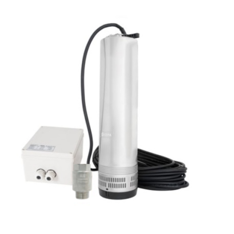 MOTOBOMBA SUMERGIBLE ESPA, SERIE ACUARIA 27, 102.2 LPM, 27 GPM, ACERO INOXIDABLE, DESCARGA 1", 2 HP, 1F, 220V