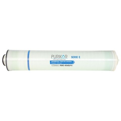 MEMBRANA PARA SISTEMAS DE PURIFICACIÓN, PURIKOR SERIE E, 8" x 40", 10500 GPD, ALTO RECHAZO DE SALES