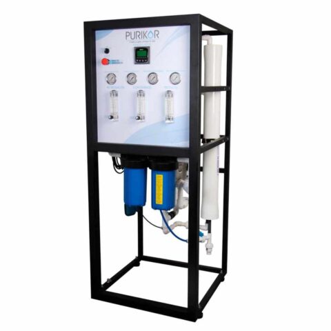 SISTEMA DE ÓSMOSIS INVERSA INDUSTRIAL, PURIKOR SERIE INDUSTRIAL, 2 MEMBRANAS, 2.4 GPM (3,456 GPD), 1.2 HP, 1 FASE, 230 VOLTS