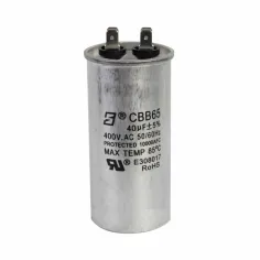CAPACITOR DE TRABAJO 40MF ±5% 400V (REFACCIÓN) PARA CAJA DE CONTROL AQUA PAK (2 HP)