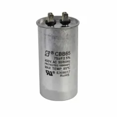 CAPACITOR DE TRABAJO 75MF ±5% 400V (REFACCIÓN) PARA CAJA DE CONTROL AQUA PAK (5 HP)